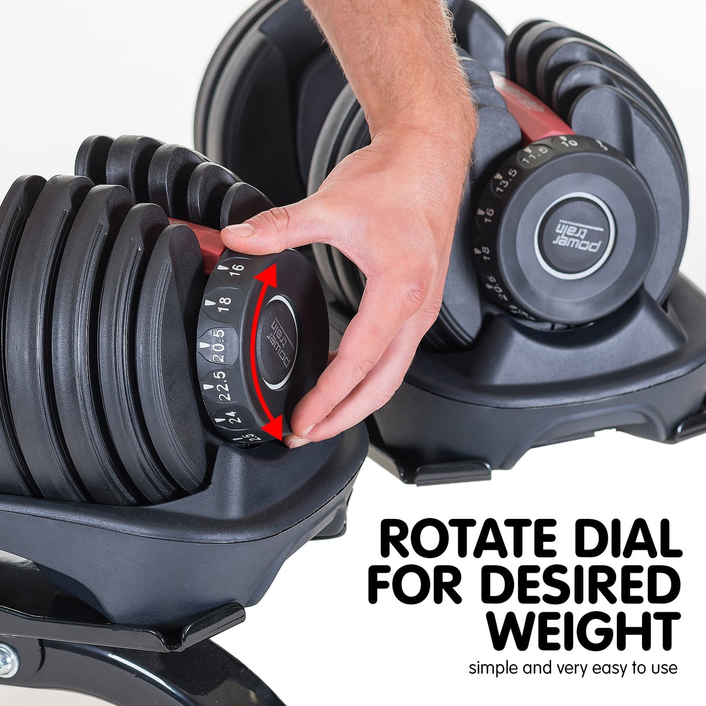 Powertrain 48k Adjustable Dumbbell Home Gym Set