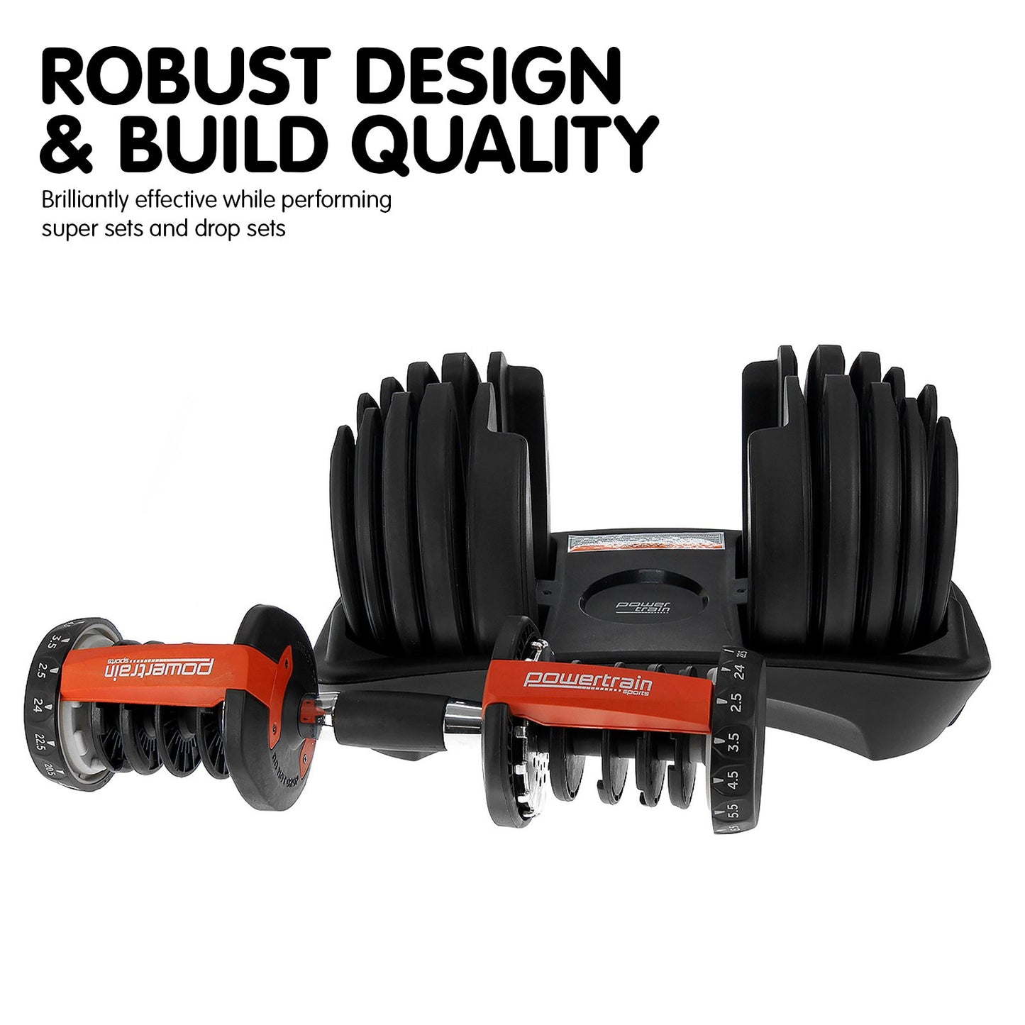 Powertrain 48k Adjustable Dumbbell Home Gym Set