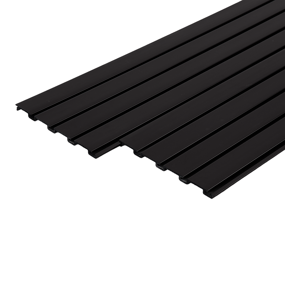 Slatwall Storage Pack of 6 Black PVC Panels - Retail Display Garage Storage