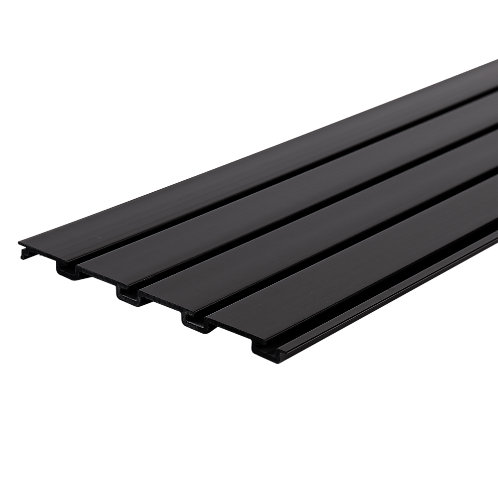 Slatwall Storage Pack of 6 Black PVC Panels - Retail Display Garage Storage