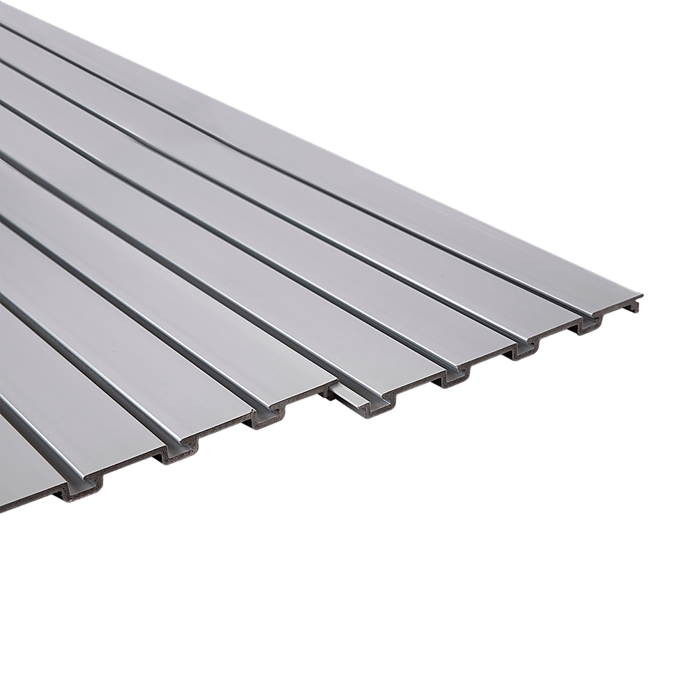 Slatwall Storage Pack of 6 Grey PVC Panels - Retail Display Garage Storage + Hooks