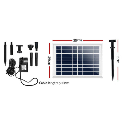 Solar Pond Pump Submersible Water Fountain Kit 6.6FT Gardeon