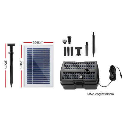 Solar Pond Pump with Filter Box 4.6FT Gardeon