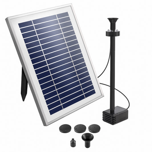 Solar Pond Pump Submersible Water Fountain with Battery Kit LED Lights 4.3FT Gardeon