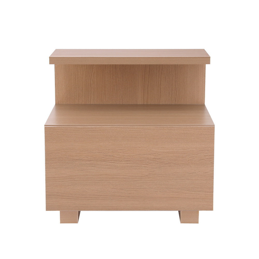 Artiss Bedside Table 1 Drawer - Pine