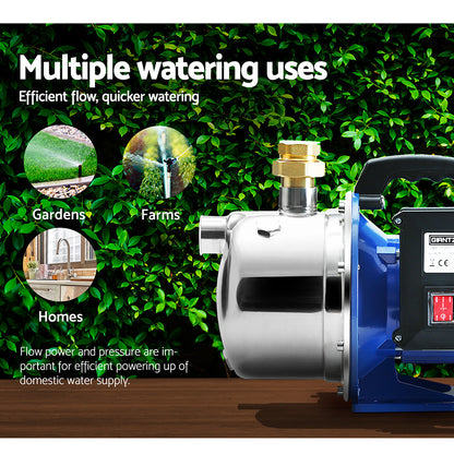 Garden Water Jet Pump High Pressure 1100W Tank Rain Farm Irrigation House Giantz