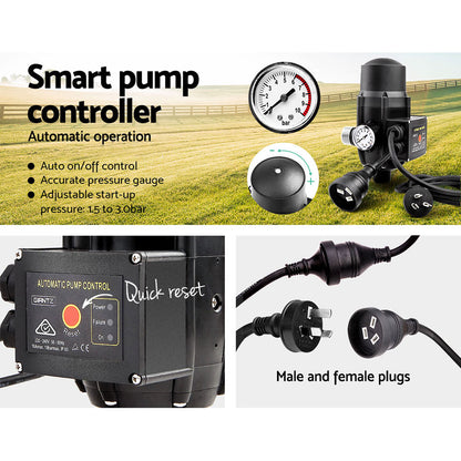 Giantz Peripheral Water Pump Garden Boiler Car Wash Auto Irrigation QB60 Black