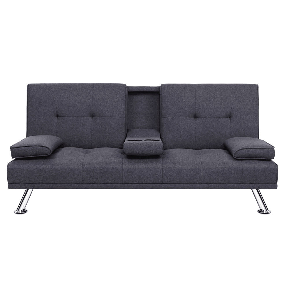 Artiss Sofa Bed 175CM Dark Grey Fabric