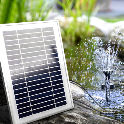 Solar Pond Pump Submersible Water Fountain with Battery Kit LED Lights 4.3FT Gardeon