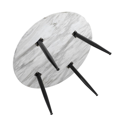 Minimalist Marble Effect Round Coffee Table