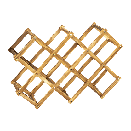 Wooden Wine Rack Freestanding 10 Bottles Countertop Storage
