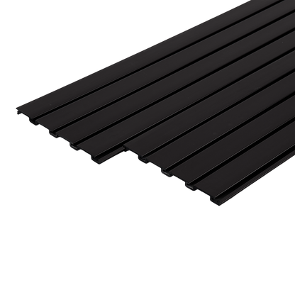 Slatwall Storage Pack of 6 Black PVC Panels - Retail Display Garage Storage