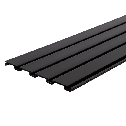 Slatwall Storage Pack of 6 Black PVC Panels - Retail Display Garage Storage